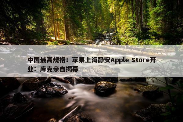 中国最高规格！苹果上海静安Apple Store开业：库克亲自揭幕