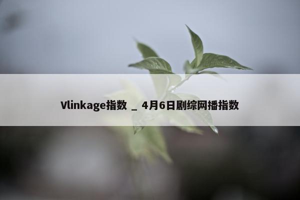 Vlinkage指数 _ 4月6日剧综网播指数
