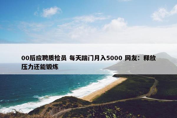 00后应聘质检员 每天踹门月入5000 网友：释放压力还能锻炼